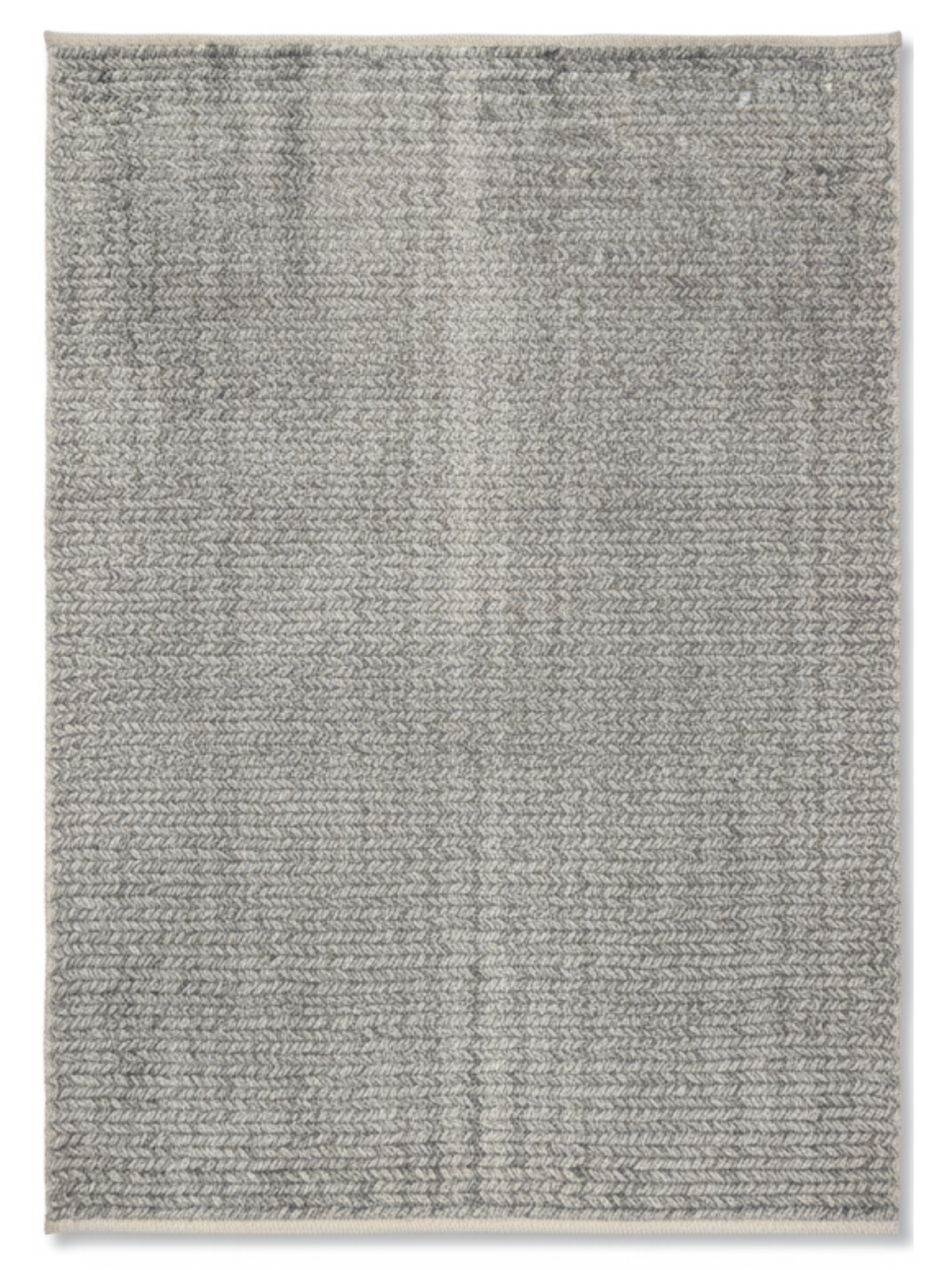 Dark Grey Thick Chevron Weave Rug"