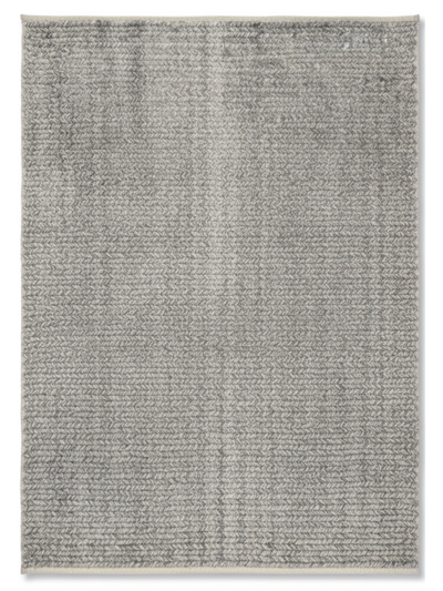 Dark Grey Thick Chevron Weave Rug"