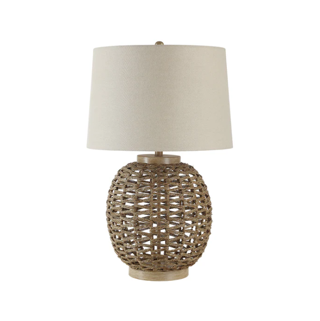 Natural Brown Woven Rope Table Lamp