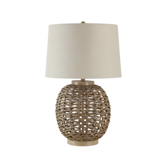 Natural Brown Woven Rope Table Lamp