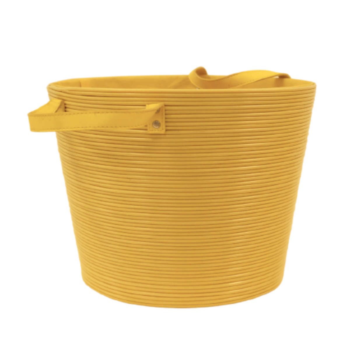 Large Yellow Cane Basket w/ Liner & Handles