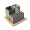 Square Dirty Grey Toothbrush Holder