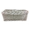 White Rectangle Wicker Basket