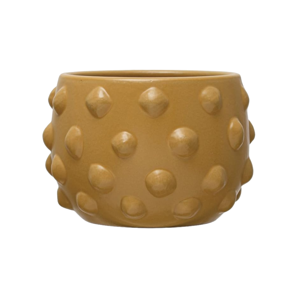 Round Terra-Cotta Planter with Raised Dots