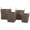 X-Large Chevron Woven Basket with Handles