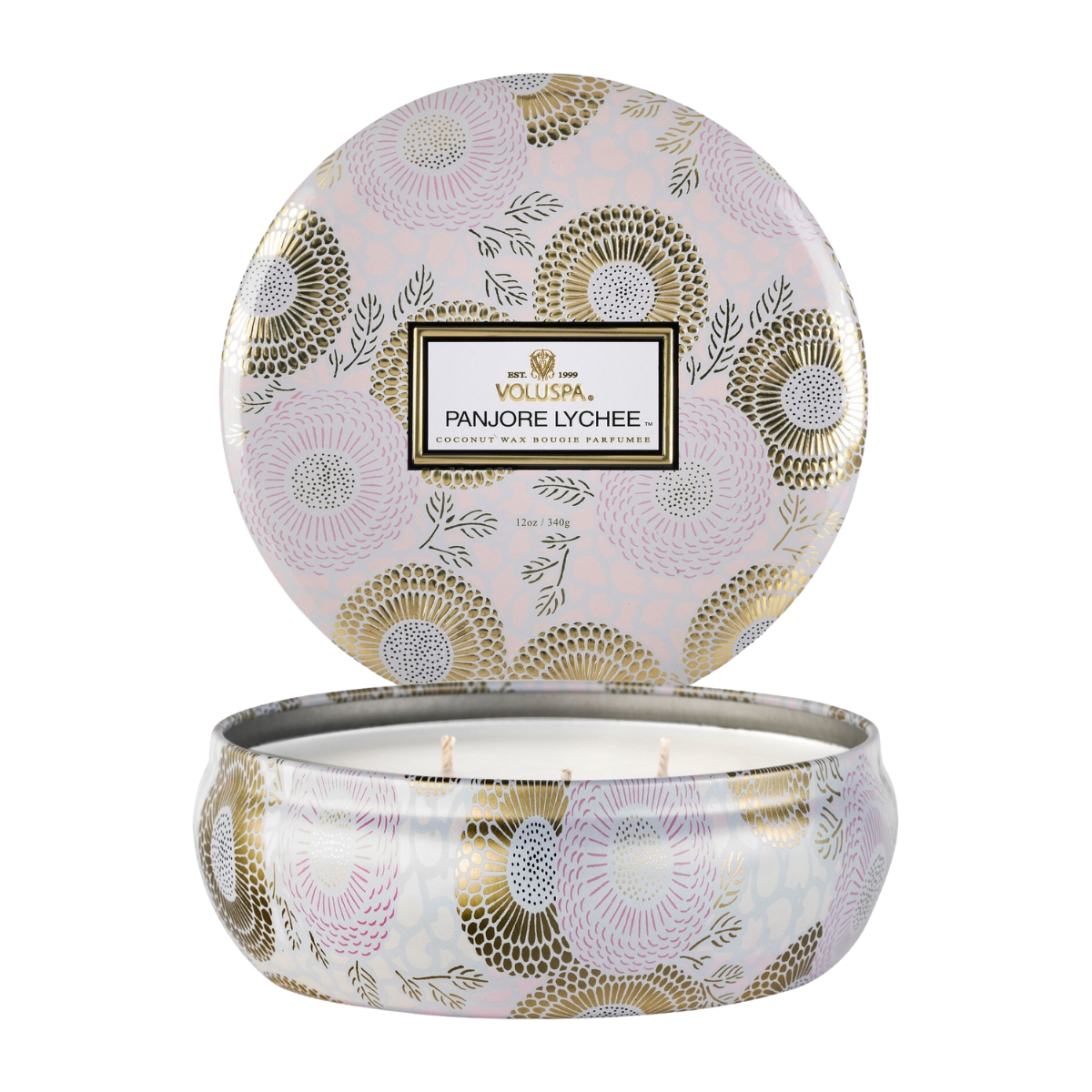 Voluspa Pink and Gold Metallic Candle Holder