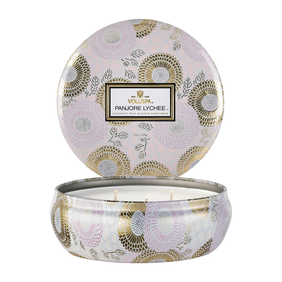 Voluspa Pink and Gold Metallic Candle Holder