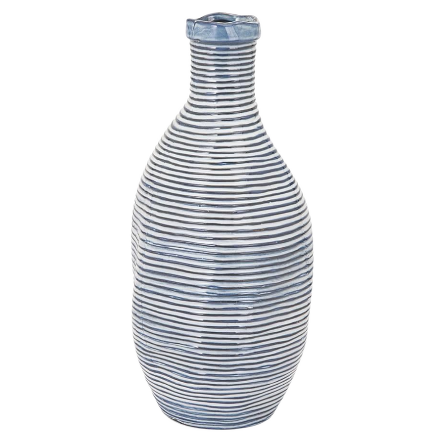 Large Blue Rings Vase