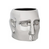 Silver Man's Face Vase