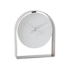 Metal Clock with White Face