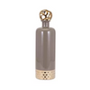 Bottle Grey & Gold  Vase w/ Gold Cork