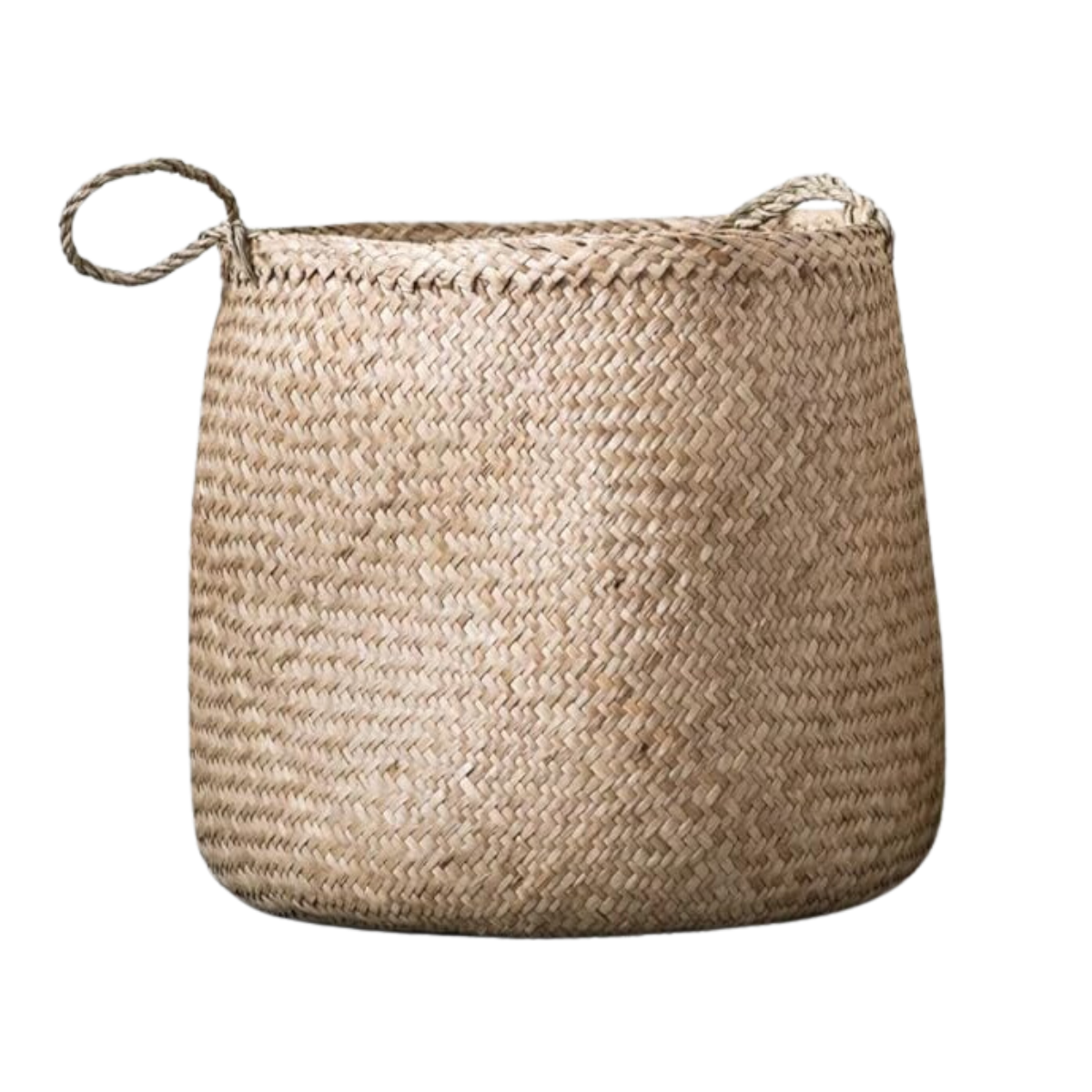Natural Woven Seagrass Basket w/ Handles Large