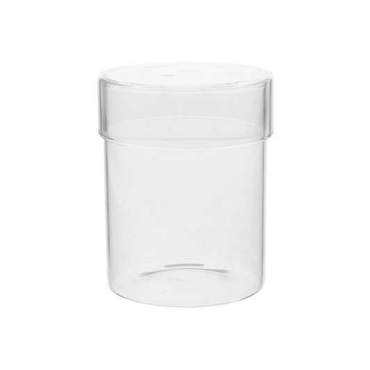 Tall Glass Cylinder Container w/ Lid