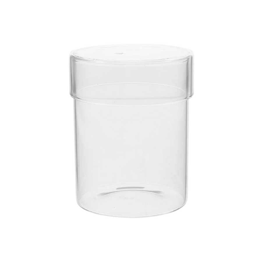 Tall Glass Cylinder Container w/ Lid