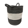 Grey Basket w/ White Stripe