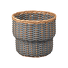 Blue Woven Basket Wicker Round