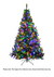 Christmas Tree 6' Black with Black Wooden Base - No Lights