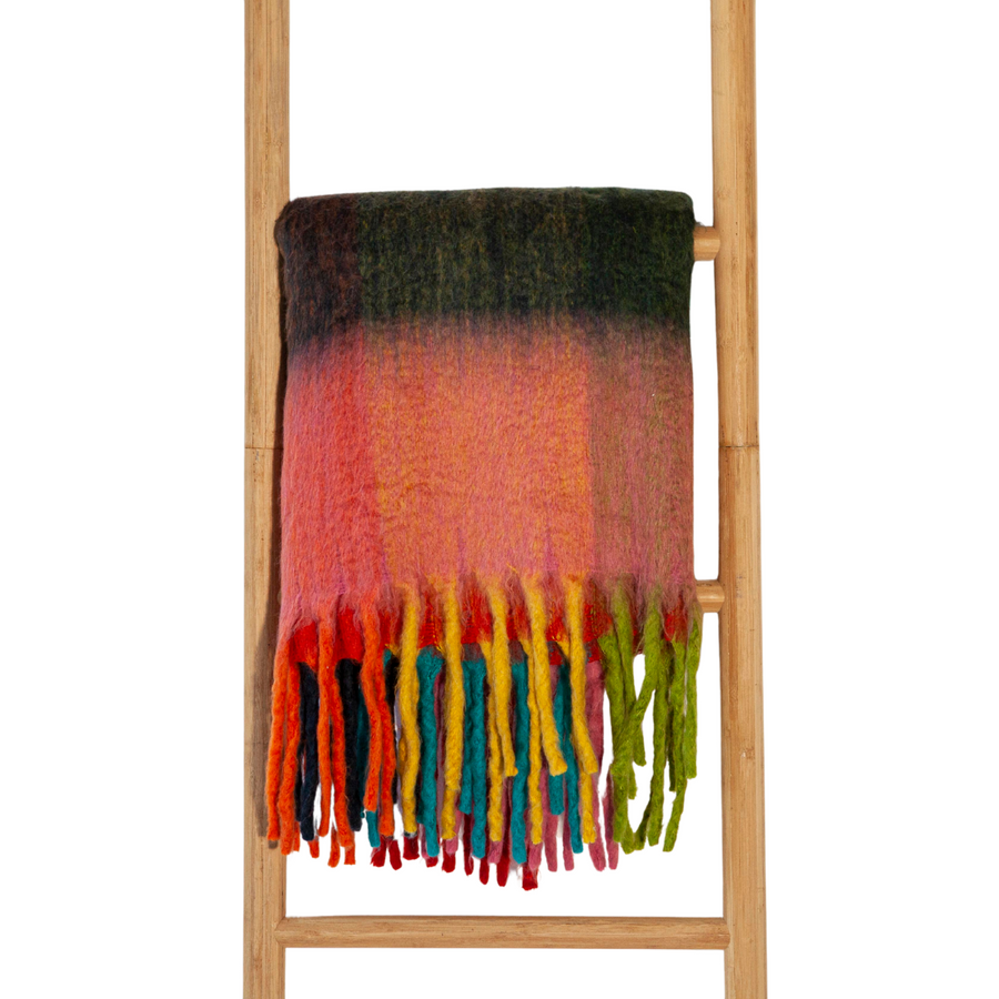 Wool Rainbow Throw