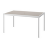 Dining Table Taupe Top with White Metal Frame