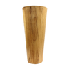 Large Tapered Round Walnut Wood Planter