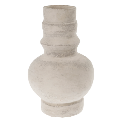 Large Cream Merida Paper Mache Vase