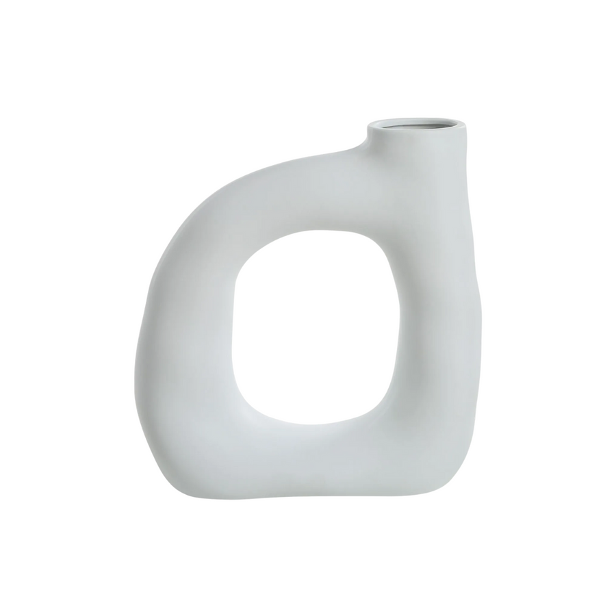 Vostra White Ceramic Stoneware Vase