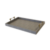 Tray - Small Leather Gray w/ Handles