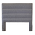 Headboard - Double Adelaide 4 Horizontal Sections Dark Grey