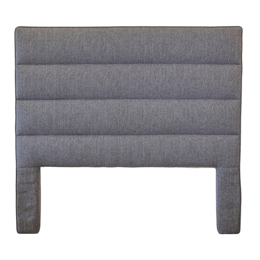 Headboard - DOUBLE Adelaide 4 Horizontal Sections Grey