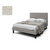 Double Complete Bed with Headboard Upholstered Dicosta Linen, Leg 13"