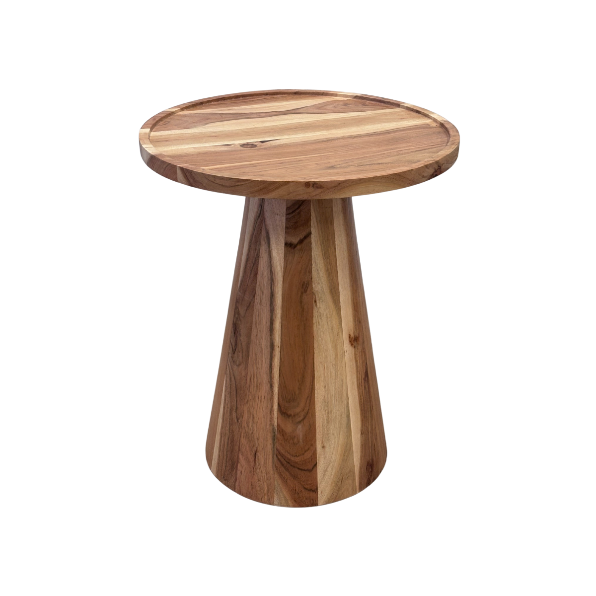 Round Natural Wood Side Small Table