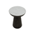 White Marble Round Side Table With Matte Black Metal Base Small