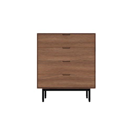 Munro 4 Drawer Walnut Dresser