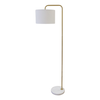 Floor Industrial Gold Lamp with White Marble