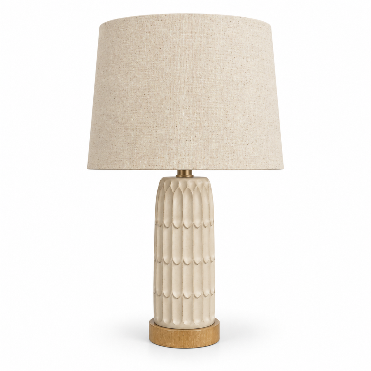 Table Lamp - Farmhouse Scalloped Ivory