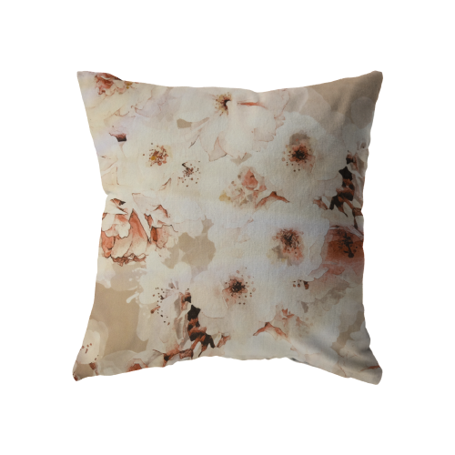 22x22 Pink Floral Velvet