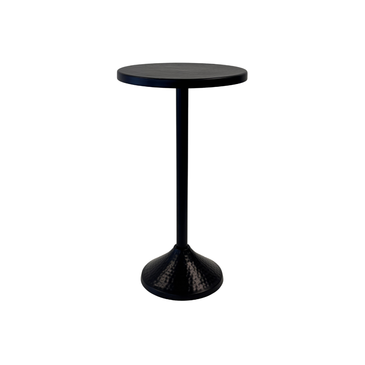 Round Black Metal Pedestal Side Table Small