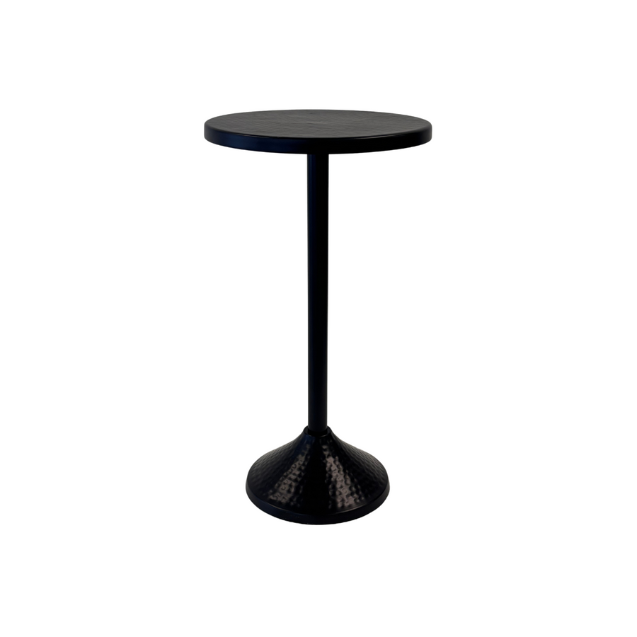 Round Black Metal Pedestal Side Table Small