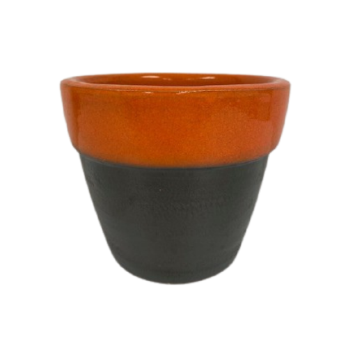 Orange & Black Pot