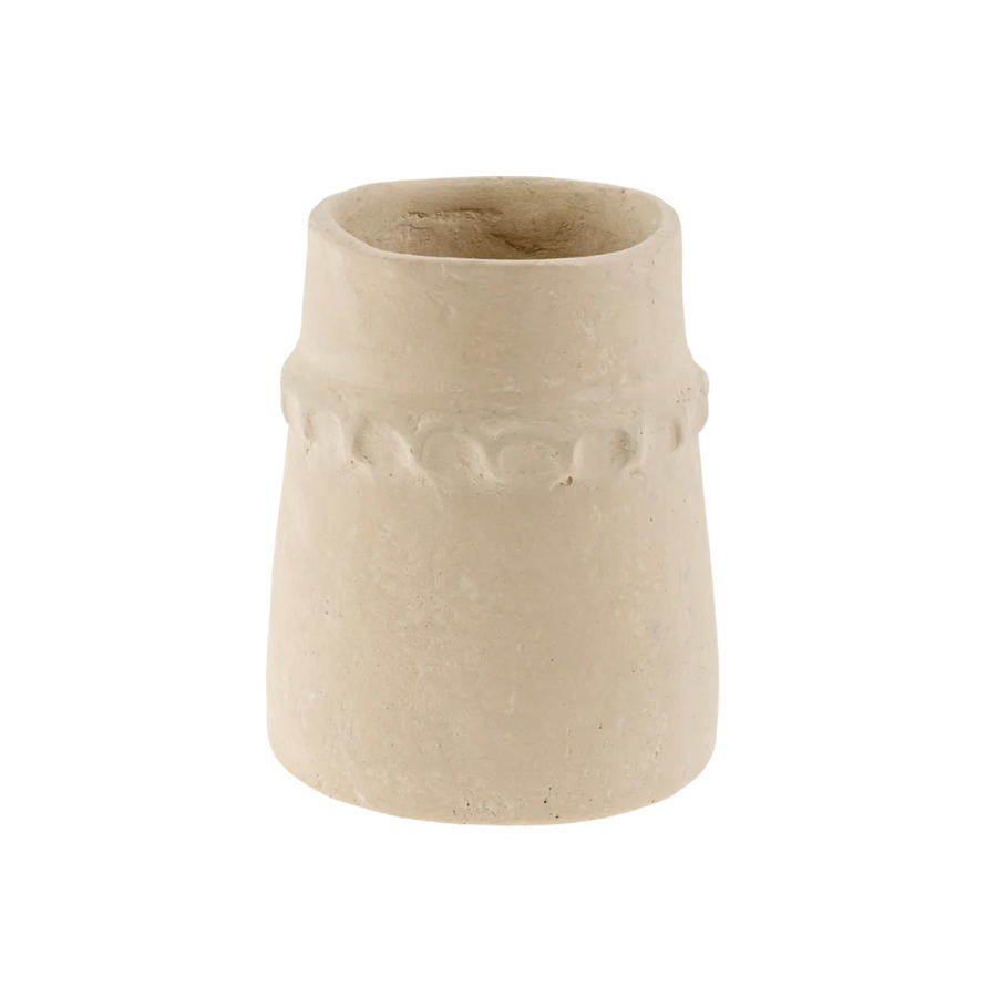 Calista Paper Mache Crock Medium Vase