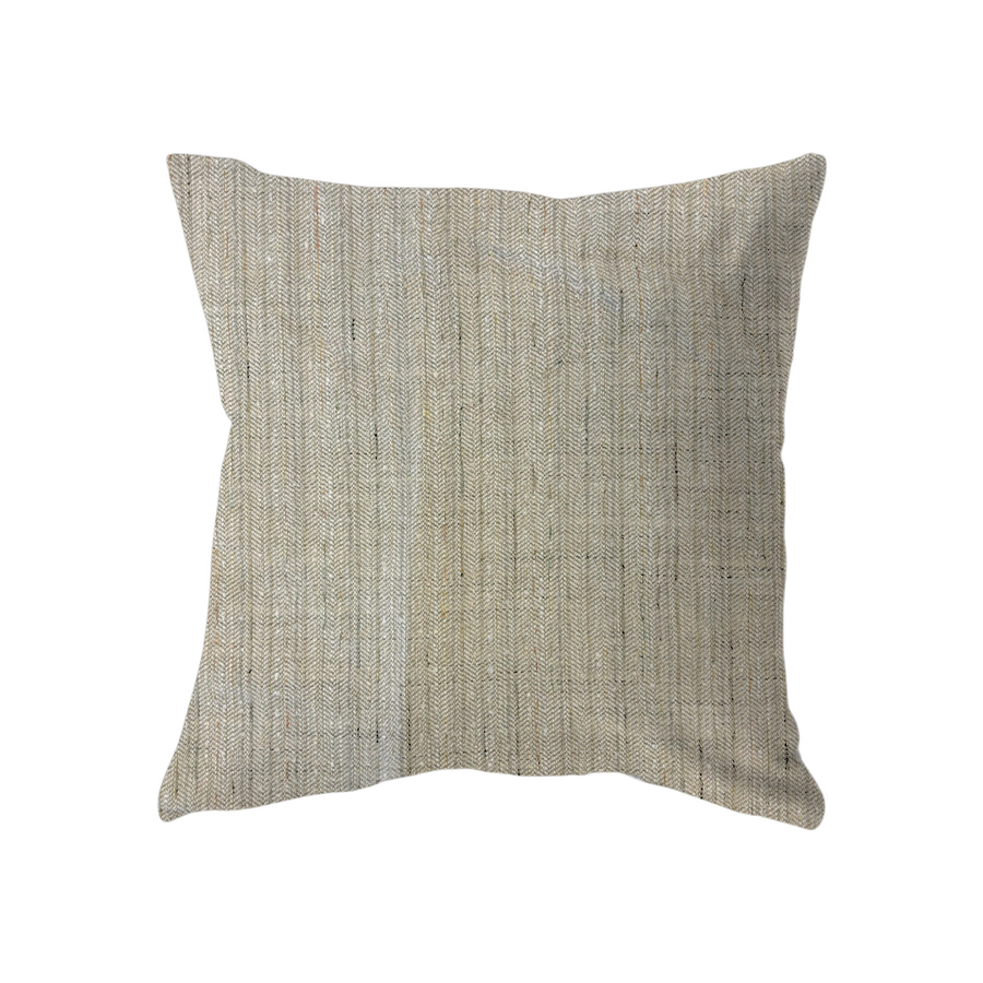 18x18 - Cream, Taupe & Orange Tight Herringbone