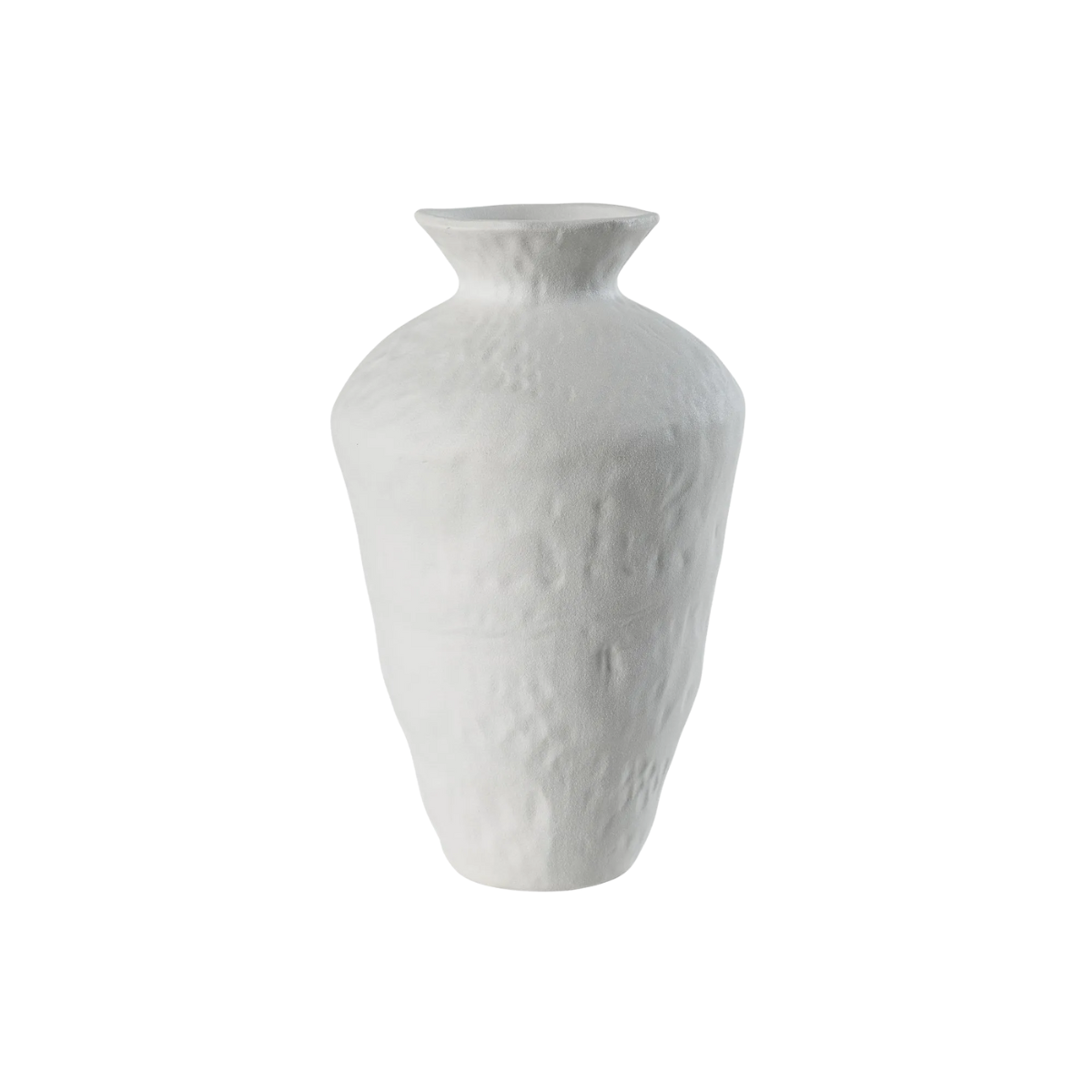 Melton White Textured Ceramic Vase