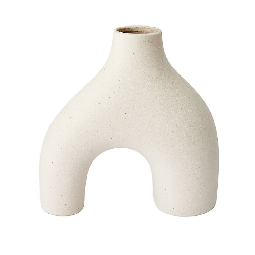 Ceramic White Soft Arch Vase