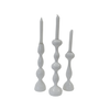 Candlesticks - White Ridged, Various Shapes