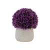 Small Crackle White Pot Purple