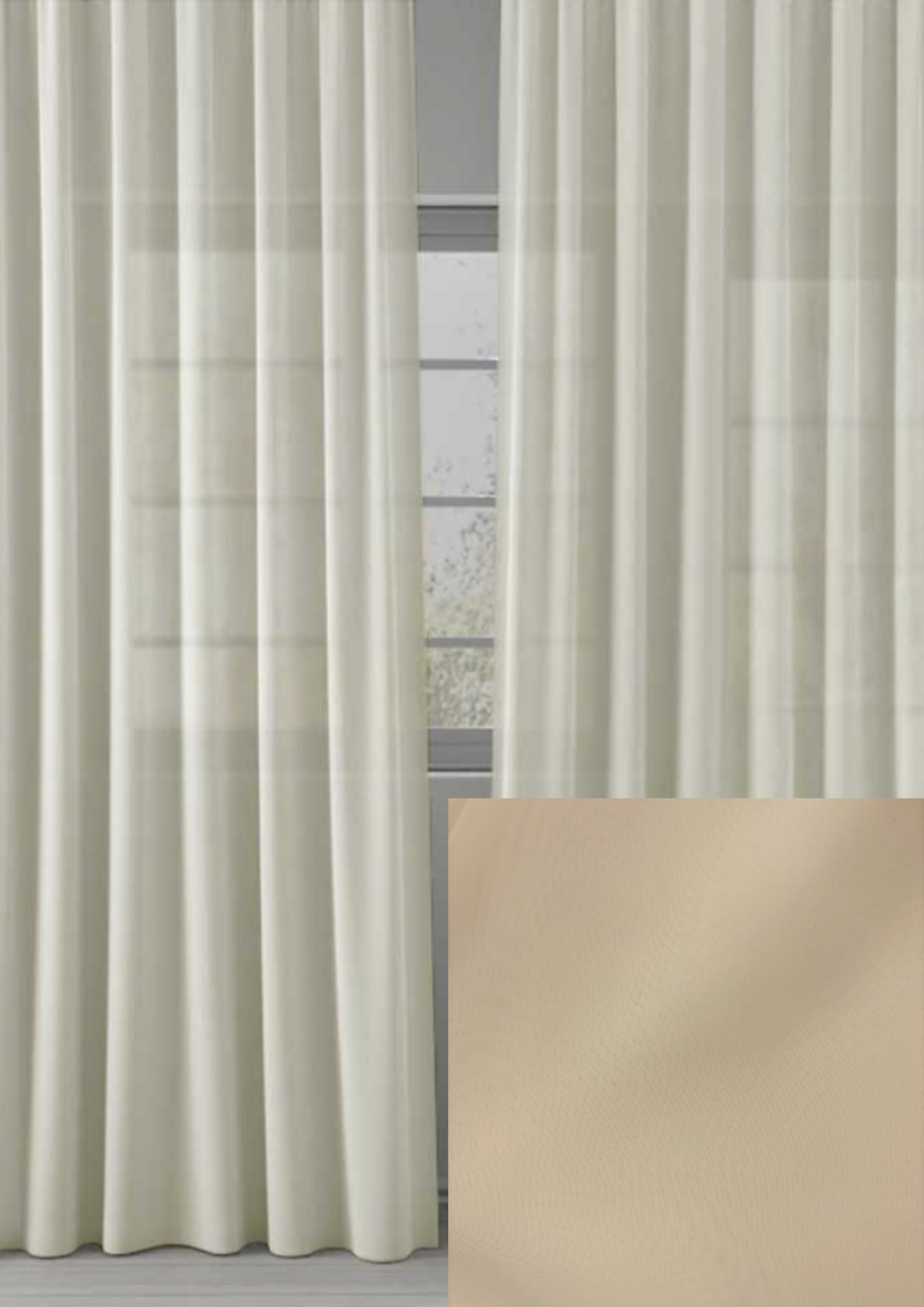 Drapery Panel - Sheer Cream