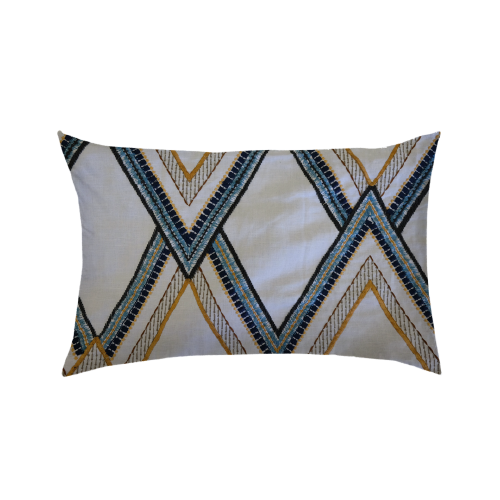 14x24 - Boho Triangle Blue & Gold