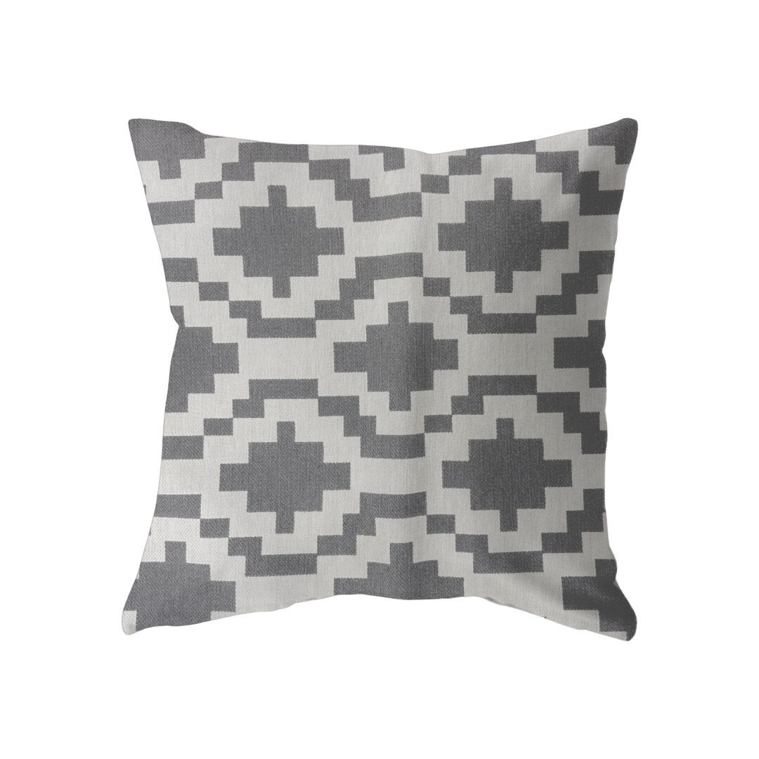 22x22 - Grey/Cream Large Geo