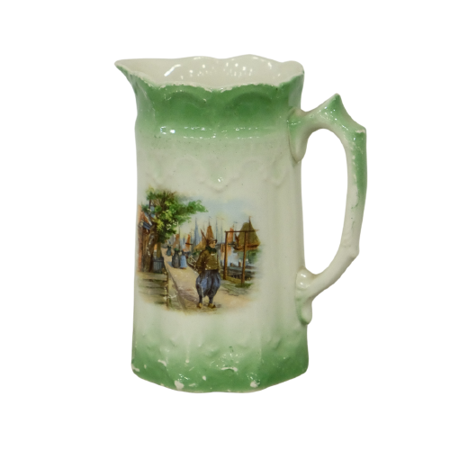 Harbour Ceramic Green & Cream Pitcher
