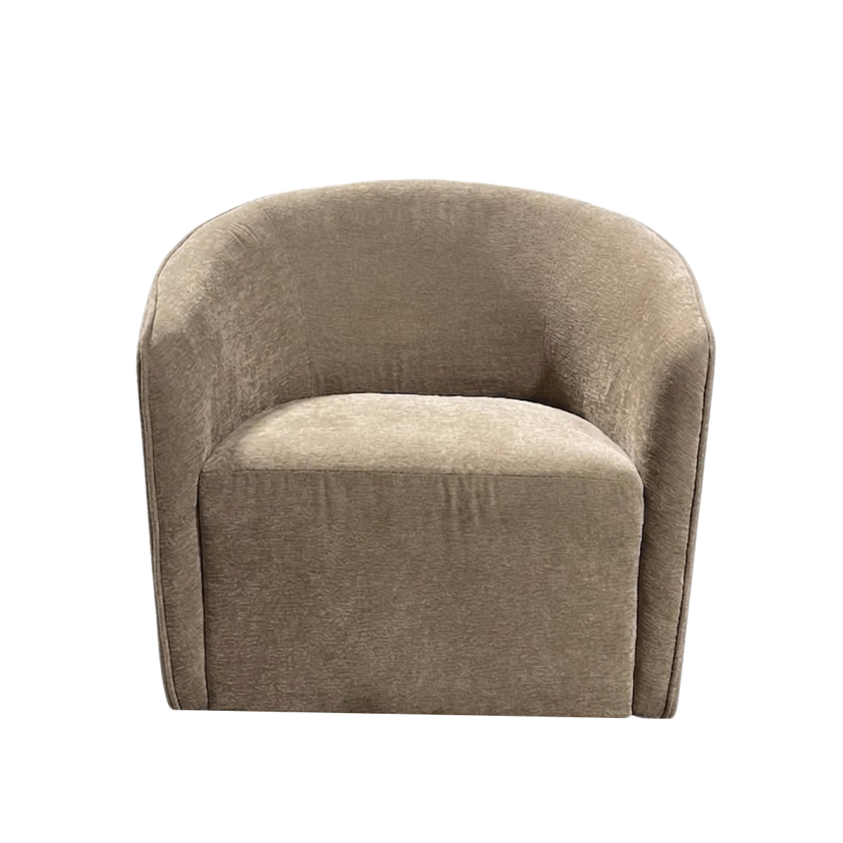 Beige Velvet Accent Chair